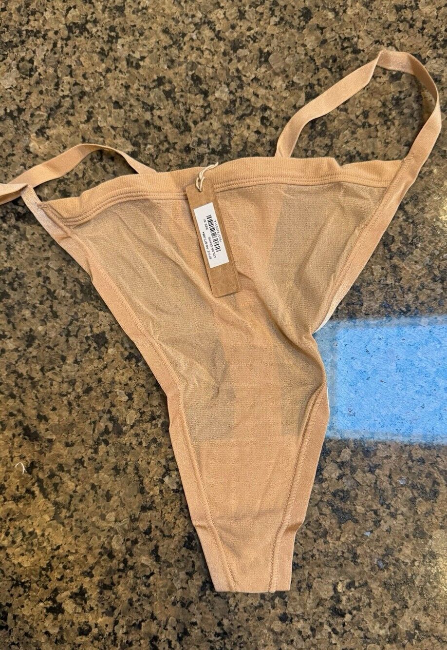 Skims Women’s Summer Mesh Mid-Rise Thong Panty Ochre PN-STT-0664 Sz 3X